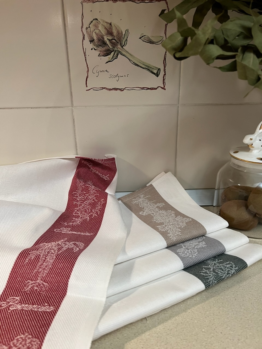 Набор кухонных полотенец 4шт Milano травы