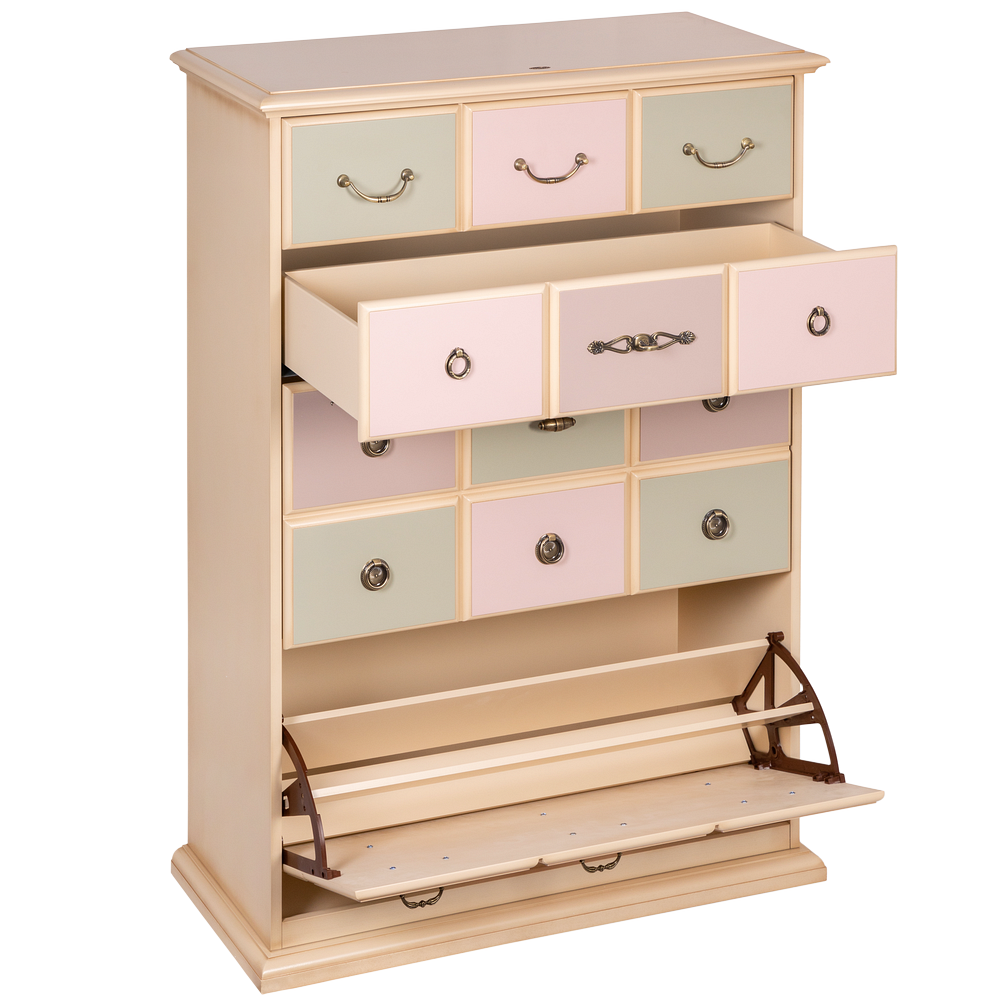 Тумба для обуви Пандора 4 Айвори Акварель