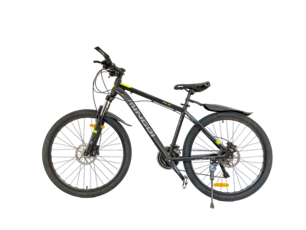 Велосипед Mingdi 26" 27скор (L-Twoo, алюминиевая рама, гидравлический тормоз) Черно-зеленый (MD-911)