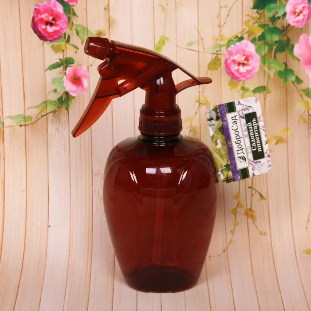 Пульверизатор «Витраж-Яблоко» 500мл, цвет коричневый ДоброСад