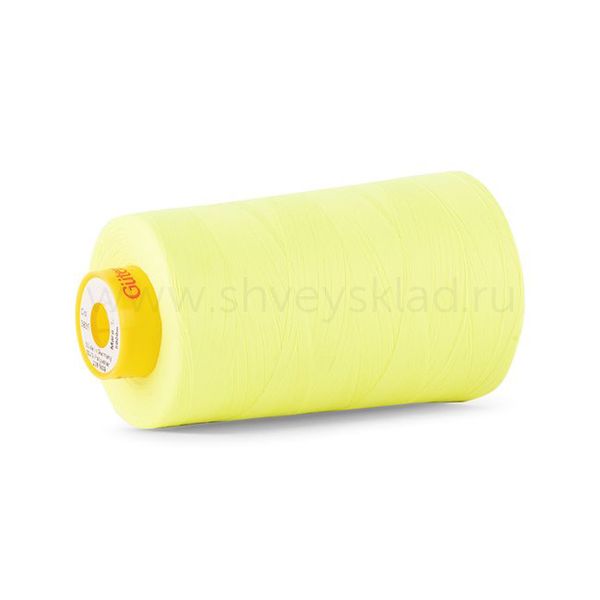 Нитка Gutermann Mara 120 (5000 метров), 1 боб., универсальная | 3835 неоновый желтый