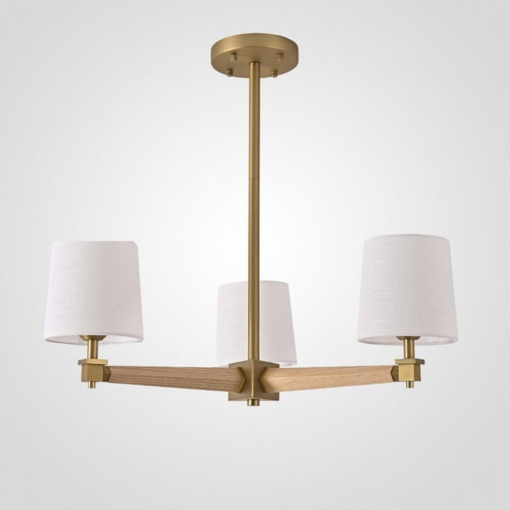 Люстра на штанге Imperiumloft Jorgenson White/Light wood STAVRA01