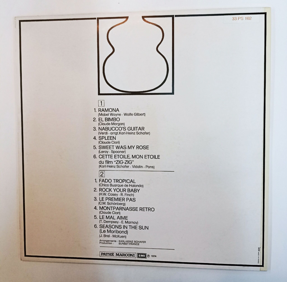 Винтажная виниловая пластинка LP Claude Ciari Les Grands Succes De Claude Ciari (France 1976)
