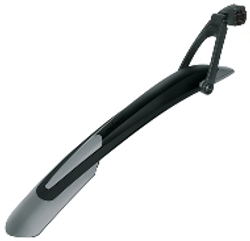 Крыло заднее 28-29" X-BLADEII, крепеж задн. б/съемн. за подсед. штырь шир. 90мм, 2х-комп. пластик, серо-черн.