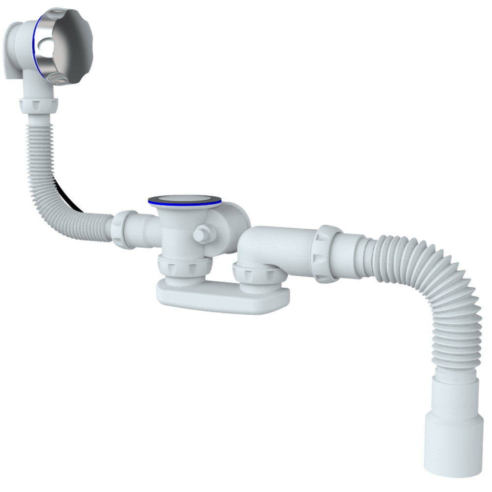 Сифон UNICORN автомат для ванны и глубок. поддона S102