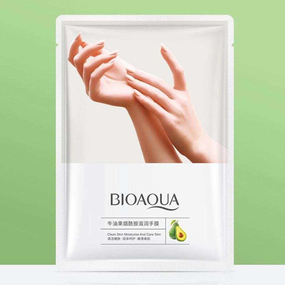 Маска-перчатки для рук BioAqua с маслом Ши и Авокадо Avocado Niacinamide Moisturizing Hand Mask 35 г