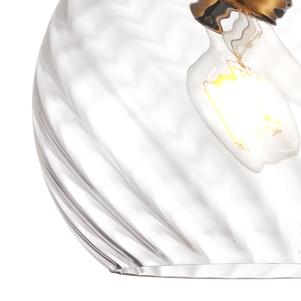 806130 Подвес NUBELLA 1х12W (led) E27 ЧЕРНЫЙ/БРОНЗА/ПРОЗРАЧНЫЙ