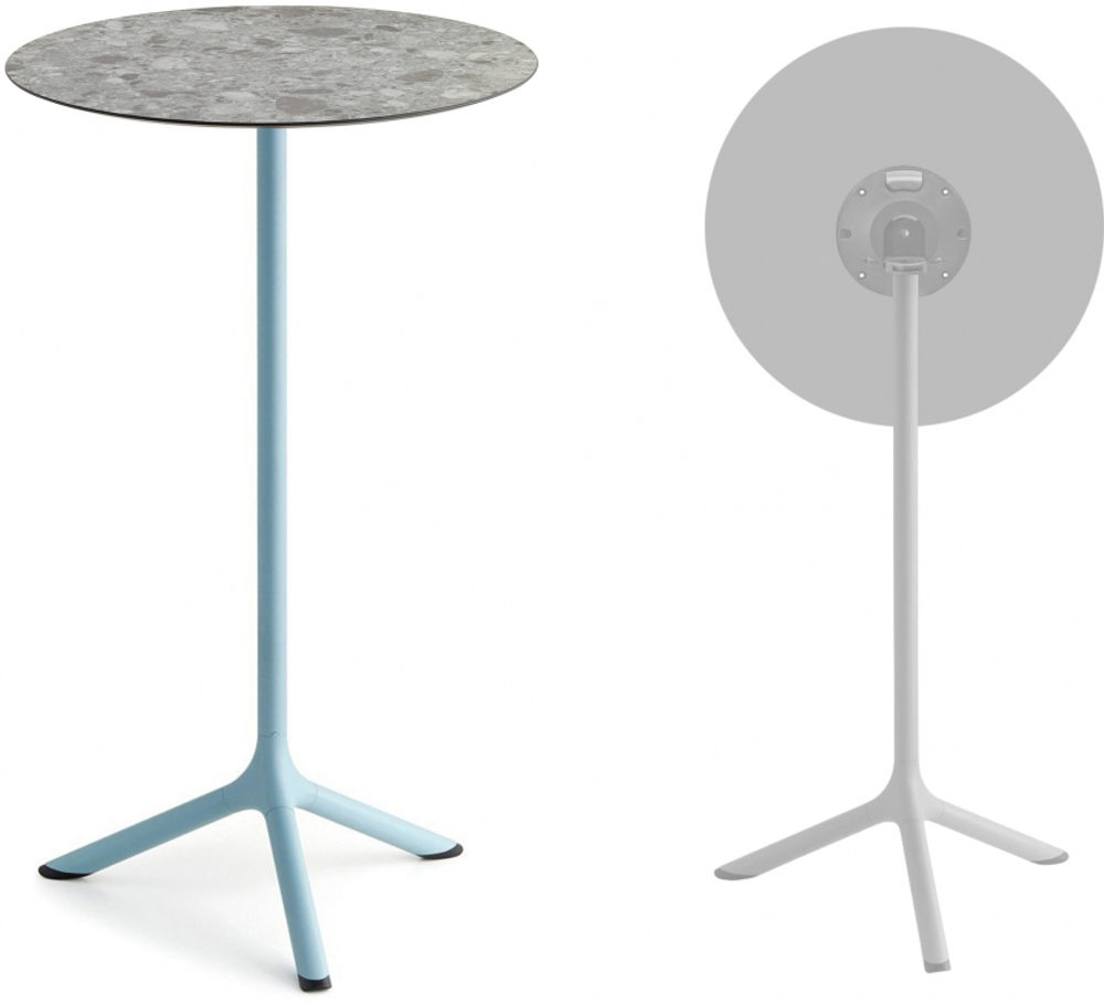 Стол ламинированный барный складной Scab Design Tripe Folding, голубой, зернистый