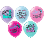 Воздушные шары БиКей с рисунком С днем рождения Макаронс, 25 шт. размер 12" #45230