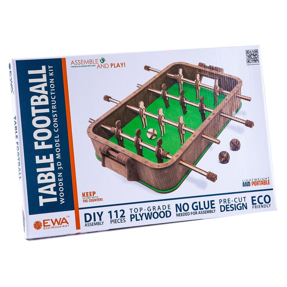 Конструктор деревянный 3D EWA Настольный футбол
