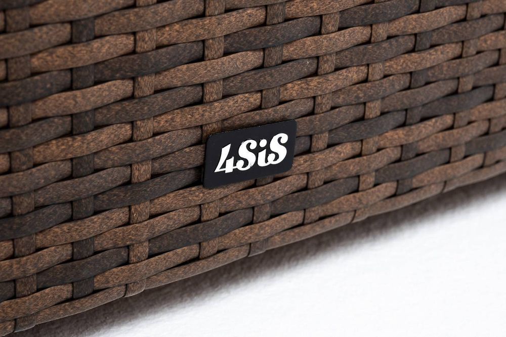 "Лунго" кашпо для цветов большое плетеное из искусственного ротанга, цвет коричневый