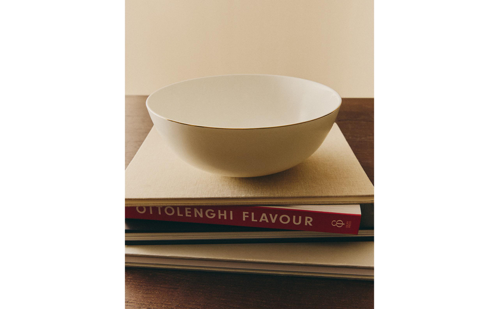 Zara Home блюдо сервировочное из фарфора, цвет золотой, 23 см