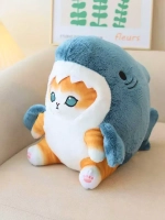 Мягкая игрушка кот акула 22 см