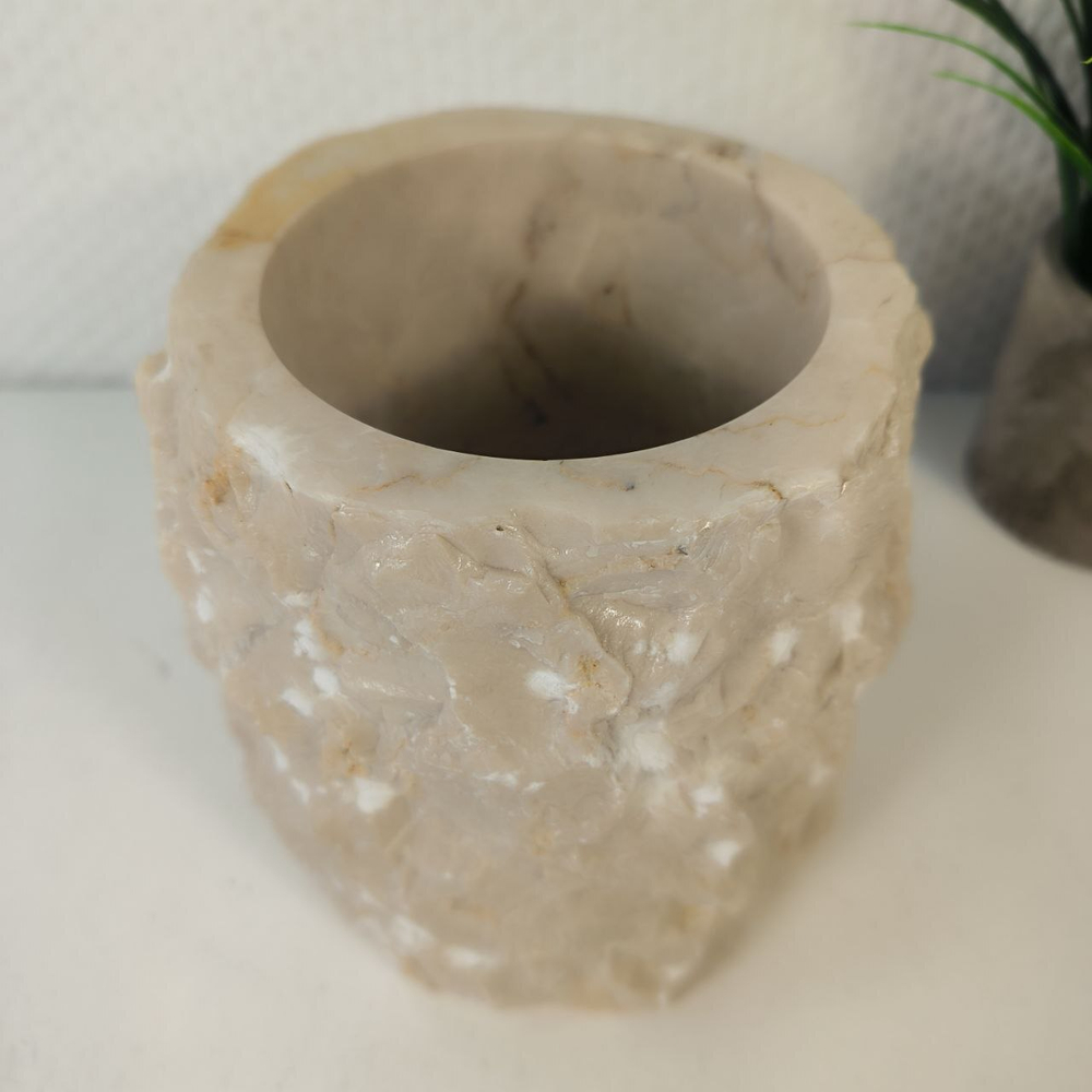 Стакан из мрамора Erozy Cream CM-65300 (15см*12см) 0894