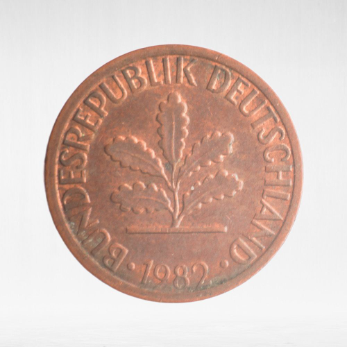 Germany, 1 Pfennig, 1982, (Stuttgart Mint - "F"), VF