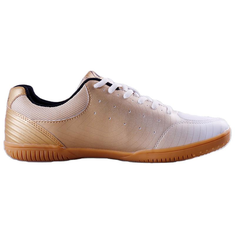 DOUBLEFISH Cushioning Slip Resistant Low top Training Shoes Unisex White Gold