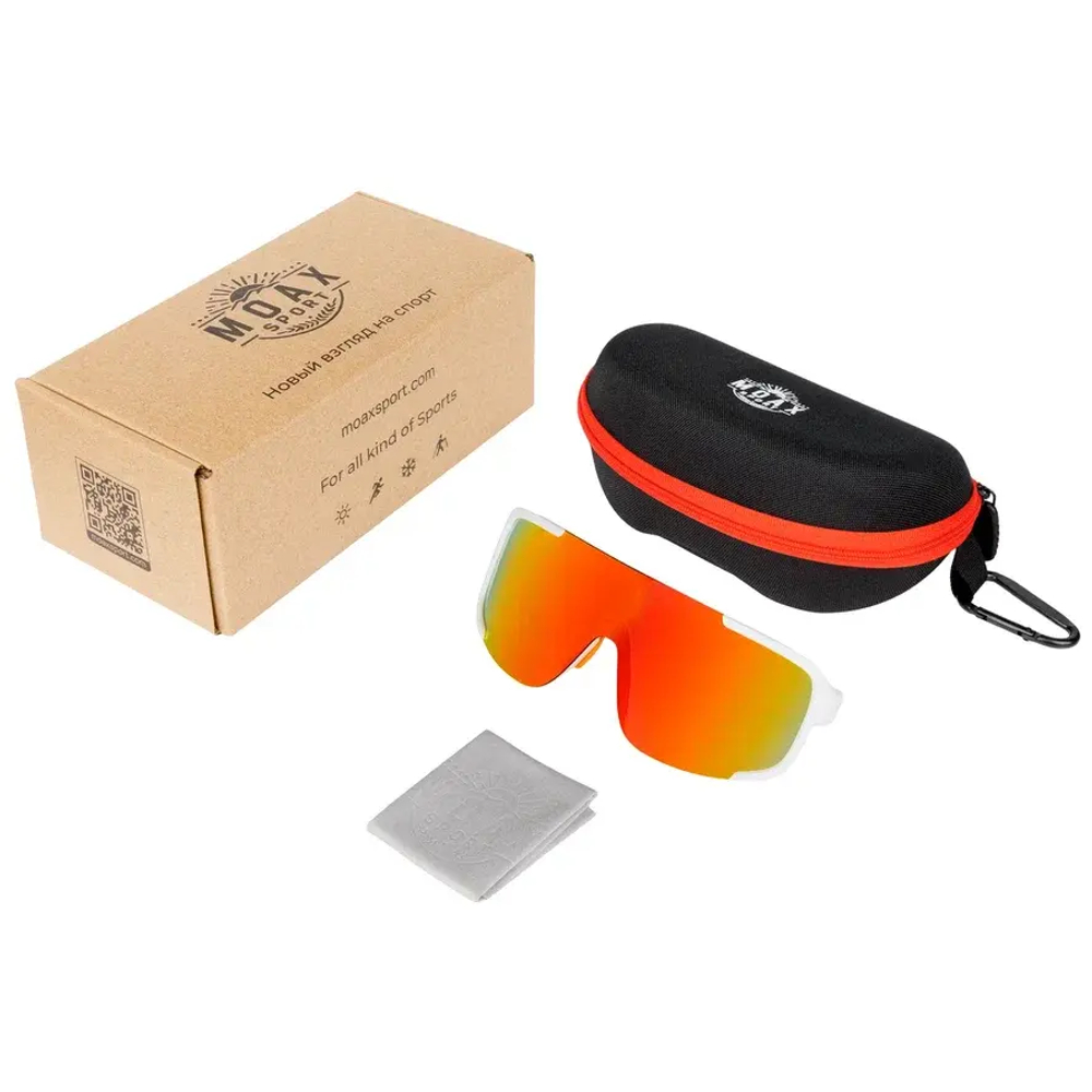 Очки с/з MOAX VIRU белый/желтый/оранжевый