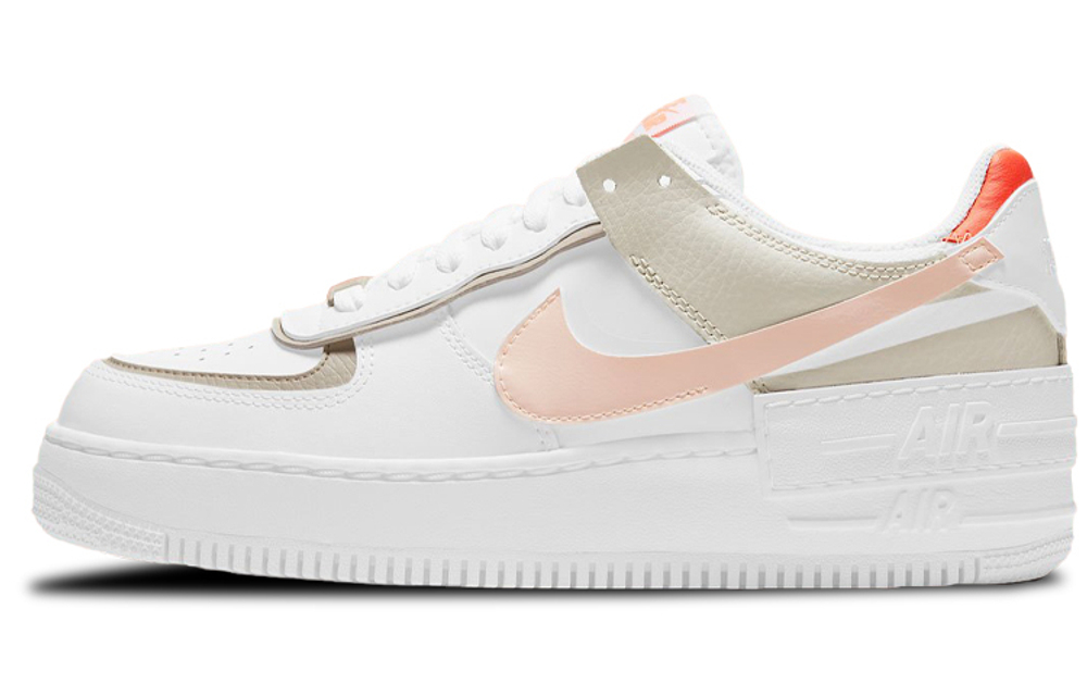 Nike Air Force 1 Low Shadow "Crimson Tint" deconstructed low-top sneakers women's white Brown powder