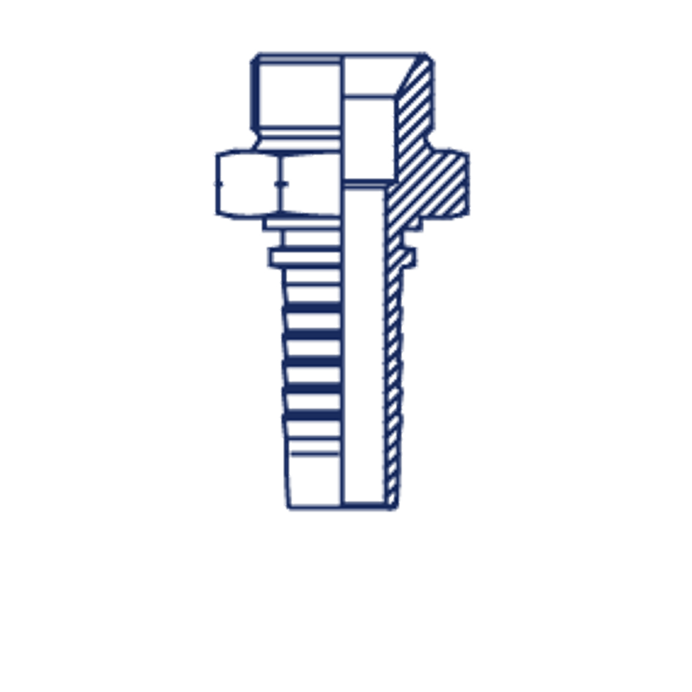 Фитинг DN 12 DK (Ш) 22x1.5 для оплёточных рукавов