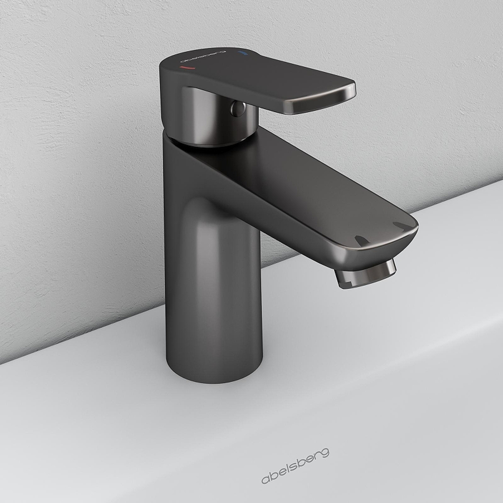 Смеситель для раковины Abelsberg Lineara UNF23508GM цвет Космическая сталь