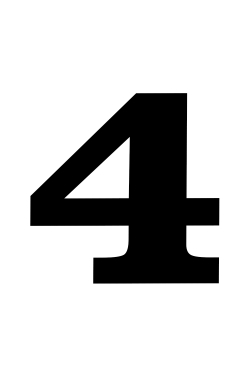 Наклейки цифры Policomprint М12, 3х4 см.