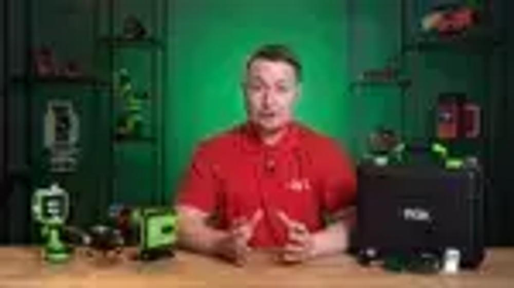 Лазерный уровень RGK PR-38G, 0,2 мм/м / 3х360 / зеленый луч (арт. 776066)