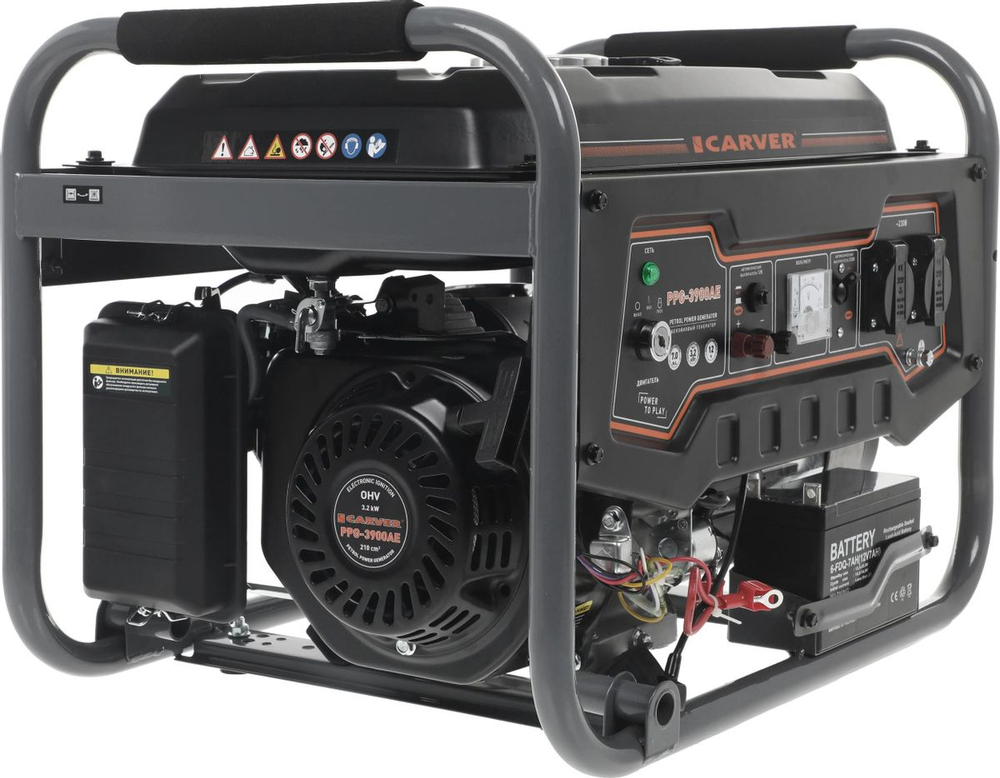 Генератор Carver PPG- 3900АE бензин