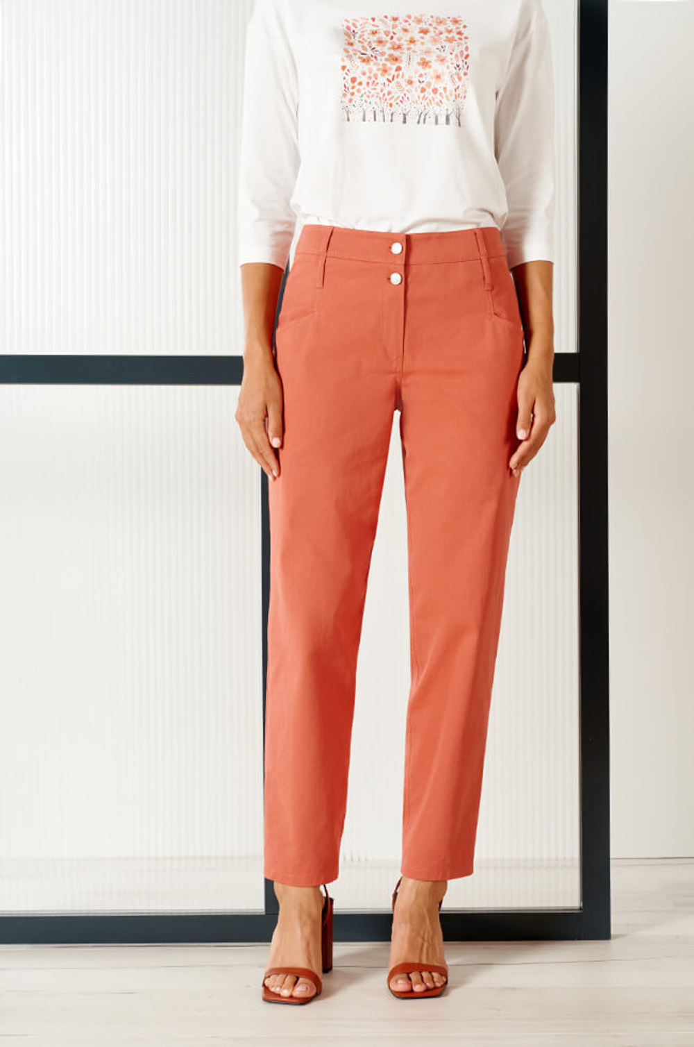 3920 Брюки женские (терракотовый)