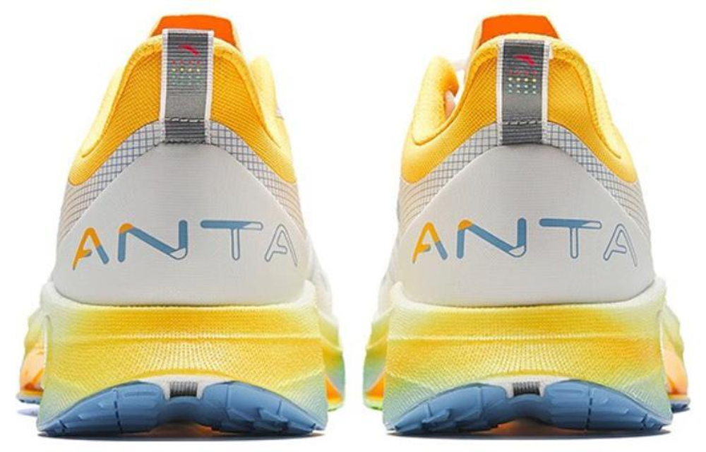 Anta Anta MACH Mach 3.0 nitrogen technology green awning non-slip wear-resistant low-top running shoes men's white blue yellow