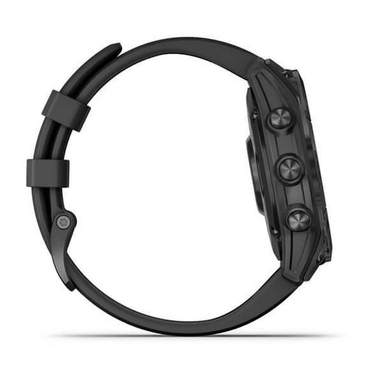 Часы Garmin Fenix 7 Solar, темносерый с черным силиконом 010-02540-11