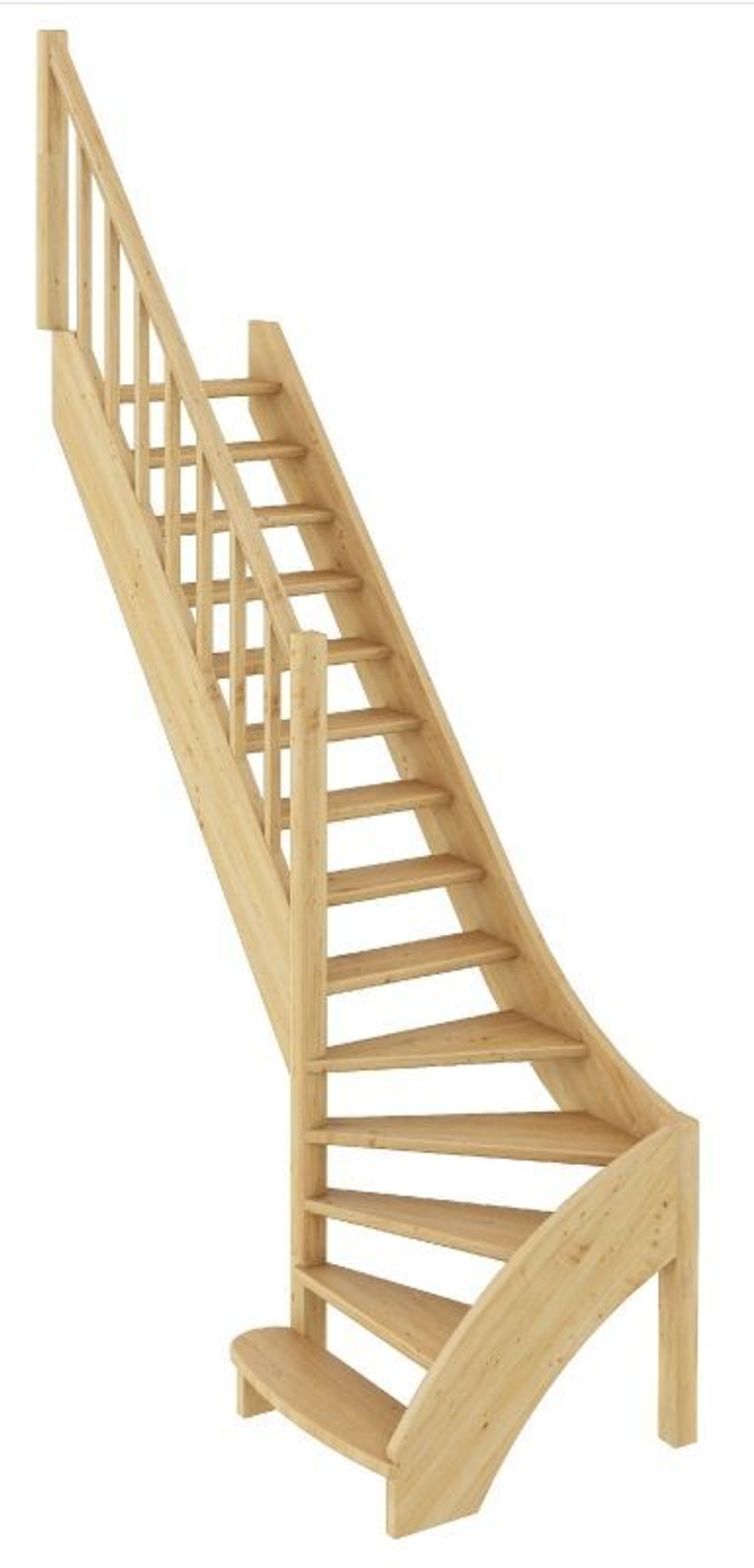 Лестница на второй этаж ЛС-07м/2 Левая под покраску