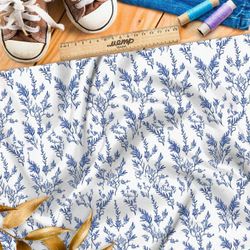 Ткань премиум таффета мелкие полевые цветы