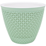 Кашпо для цветов пластиковое 1,6л d-16 см «Ротанг» Мята
