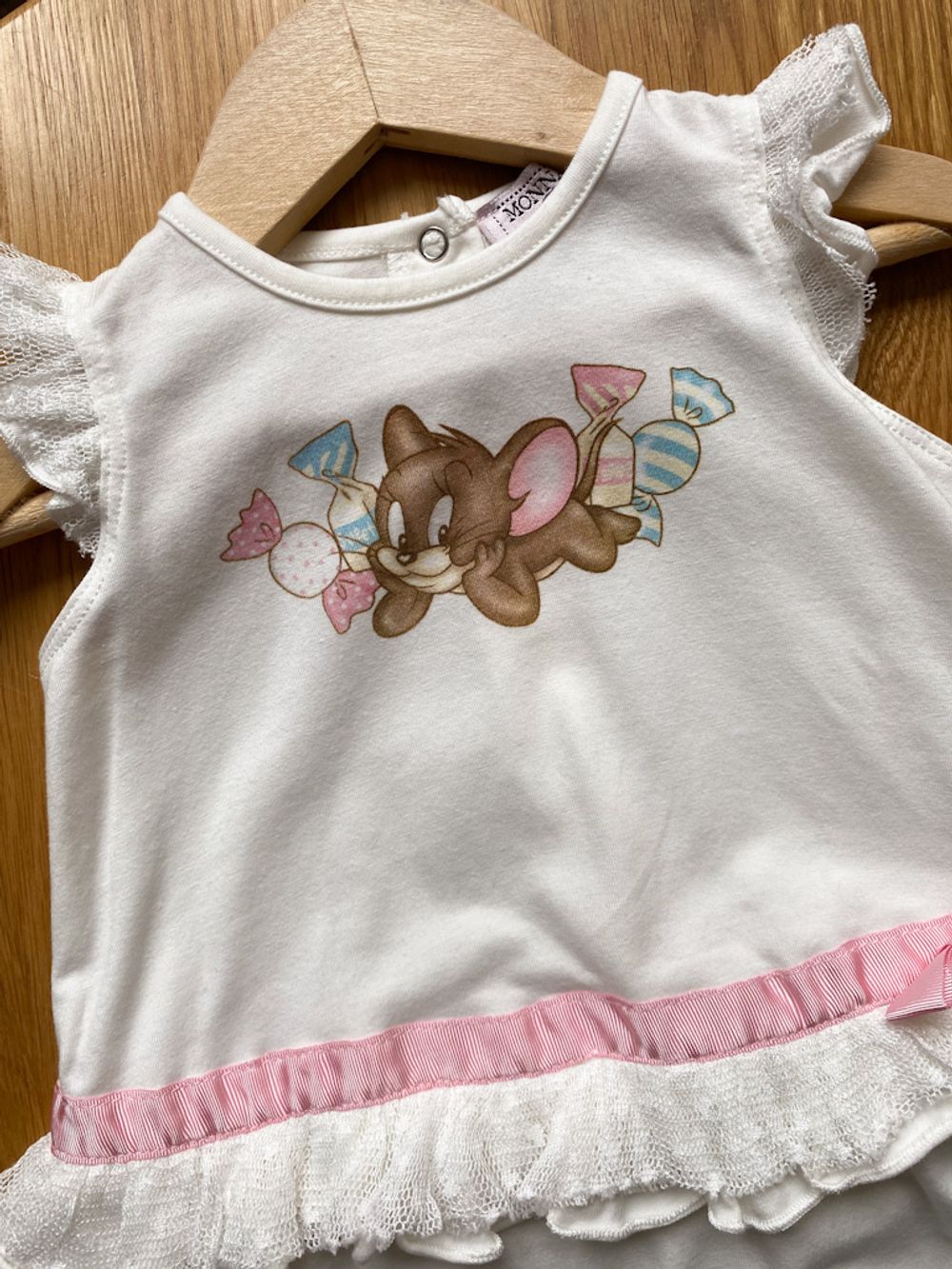 Новый хлопковый ромпер Monnalisa, 68