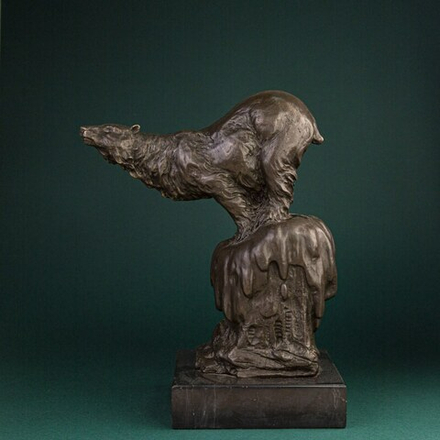 Кабинетная скульптура в стиле Ар-Деко «Медведь»