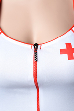 Костюм медсестры: платье стринги головной убор и стетоскоп XL