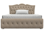 Кровать интерьерная Герда 140, Бежевый, Велюр, 120192