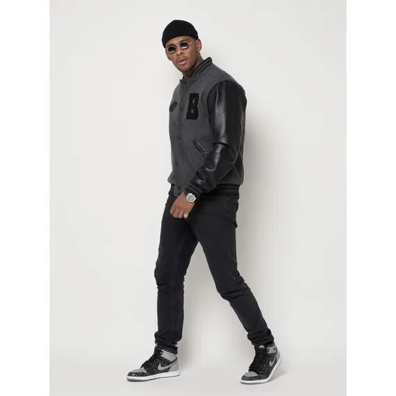 Бомбер мужской, цвет серый, размер 48