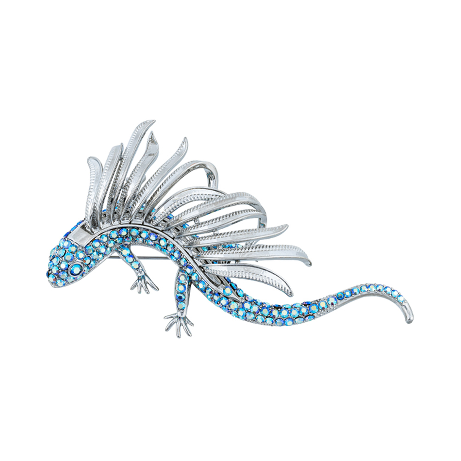 Брошь Fiore Luna Dragon чешский бриллиант BR15080 BL/S