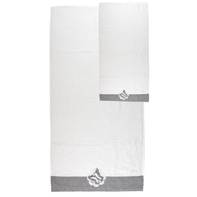Набор из 2-х полотенец "Клусия" белый 38х58см/55x104см