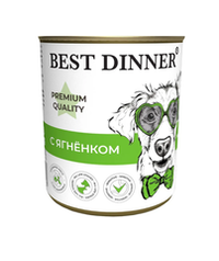 Best Dinner 340г конс. Premium Влажный корм для щенков и юниоров Ягненок