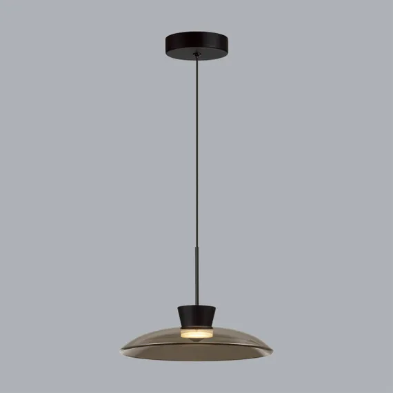 5055/9L L-VISION ODL24 457 черный/дымчатый/металл/стекло Подвес LED 9W 3000К SAUCER