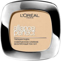 L'Oreal Paris Пудра Alliance Perfect, Совершенное слияние, выравнивающая и увлажняющая, тон № D5, Бежевый золотистый, 9 гр