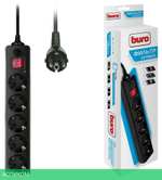 Сетевой фильтр Buro 500SH-5-B черный