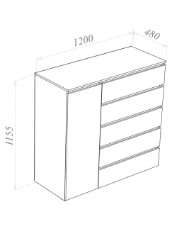 Комод-22 Табак
