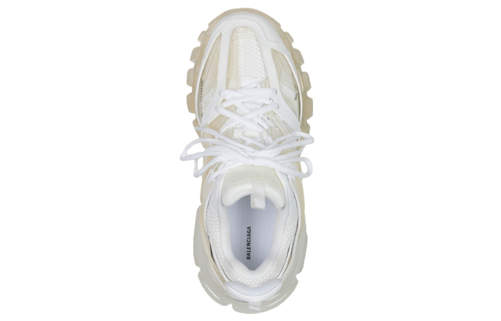Balenciaga Track Clear Sole Low Mesh Nylon Sneakers White