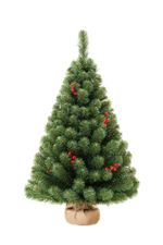 Ель настольная «Верона» с ягодами (пвх) высота 60 см / 90 см