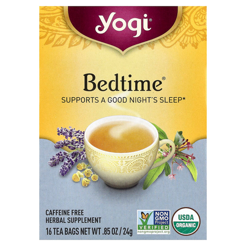 Yogi Tea, Bedtime®, без кофеина, 16 чайных пакетиков, 24 г