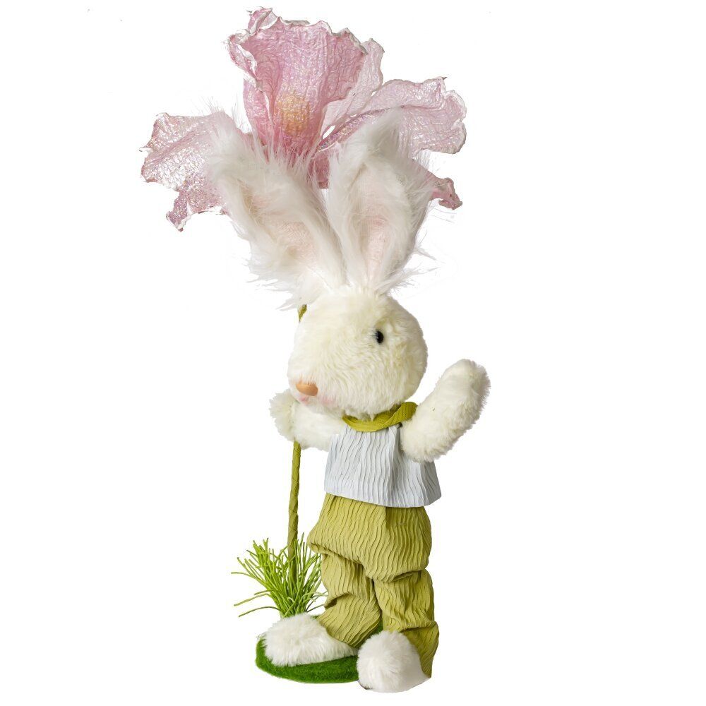 GAEM Фигурка декоративная "Заяц с цветком", L14,5 W13 H39 см