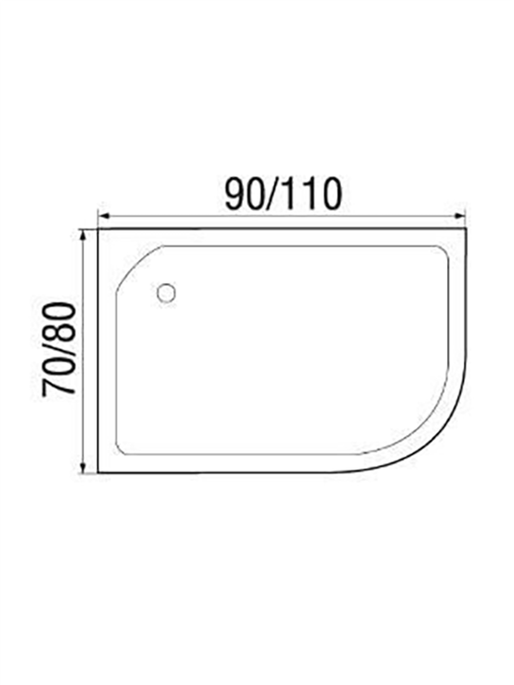Душевая кабина RIVER NARA Б/К 90/70/24 МТ L 90x70x206 10000003637